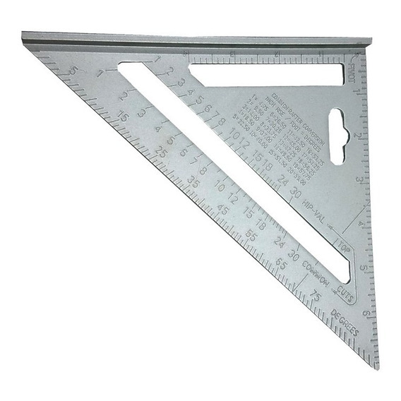 Escuadra Triangular 7'' Profesional En Aluminio