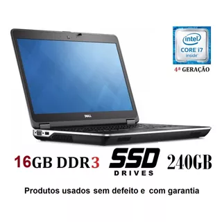 Notebook Dell I7 16gb Ssd  Com Garantia E N.f 