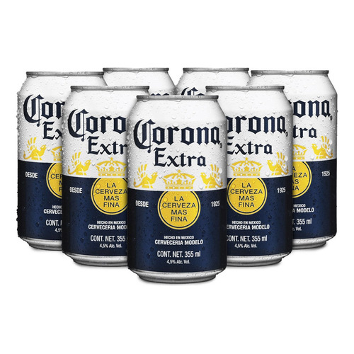 Cerveza Corona Extra American Lite lata 355 mL 24 unidades