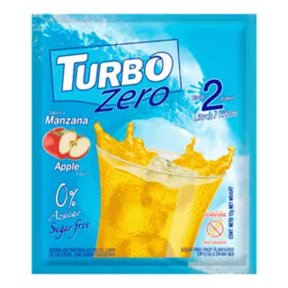 Turbo Zero Jugo De Manzana Sin Gluten Caja 10 Sobres