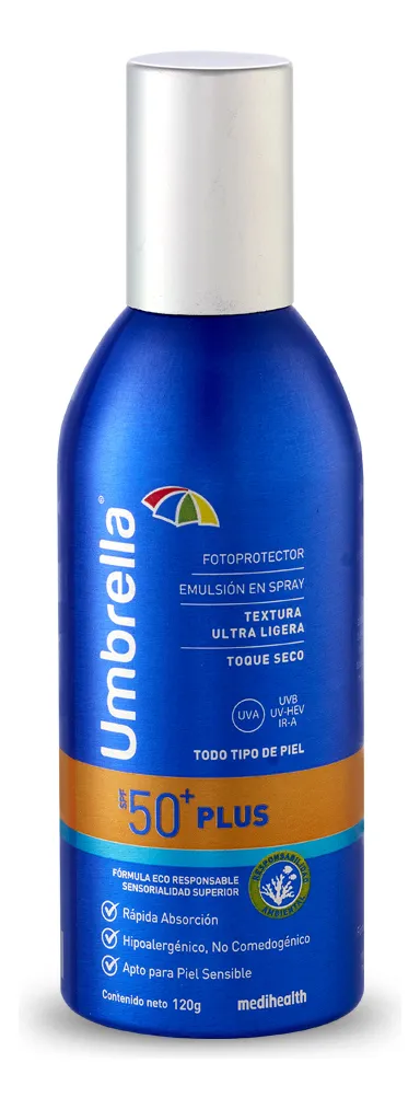 Umbrella Plus SPF 50+,water resistence,todo tipo de piel