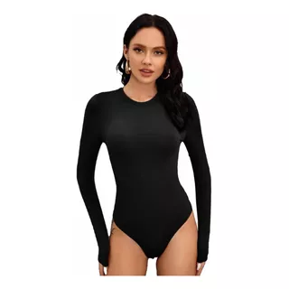 Body Básico Dama Frizado Térmico Body Manga Larga Invierno