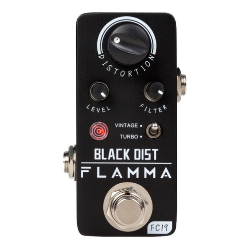 Flamma Black Dist Fc19 Pedal De Distorsión Para Guitarra Color Negro