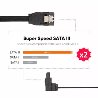 Sata 3.0 (6 Gb/s) High Speed Data Cable With Locking Latch
