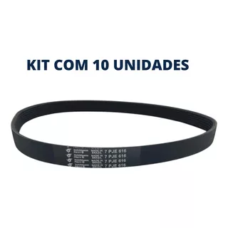 Kit Com 10 Correias Tanquinho Newmaq Newup 7pje 616 Original