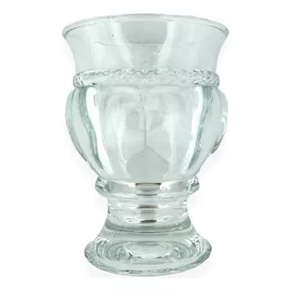 Porta Colheres Cristal  Lyor Cachepot 10cm Transparente Café