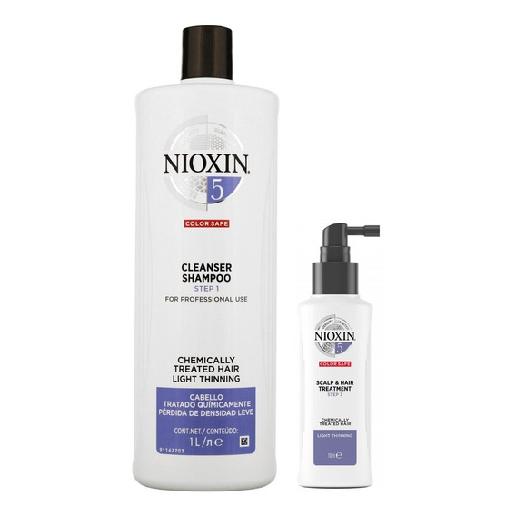 Nioxin-5 Shampoo + Loción Chemically Treated Hair 1000ml