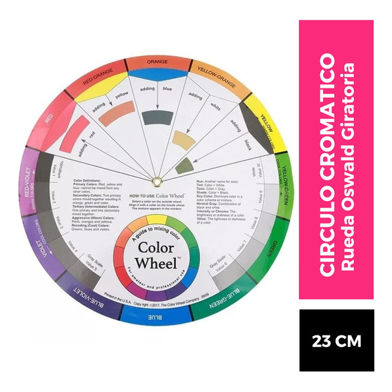 Circulo Cromático Oswald Rueda Cartón Color 23 Cm Usa