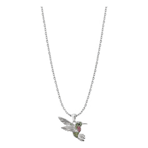 Anamora Dije Mujer Plata 925 Florecer Colibri Cristales