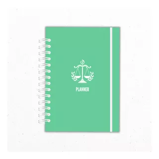 Planner Agenda Abogados/as Verde 300 Páginas No Fechado