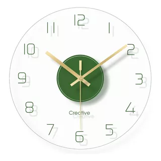 Reloj De Pared Vidrio Templado Silencioso Decorativo Moderno