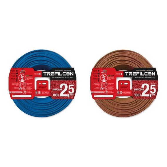 Cable Unipolar De 2,5mm Pack X 2 Rollos De 25 Metros