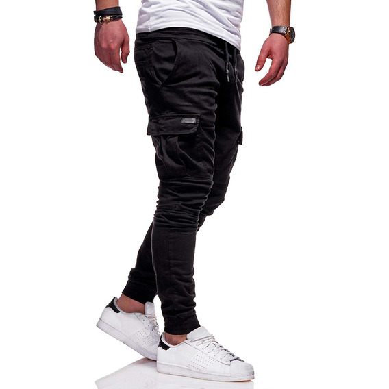 Pantalón Jogger Cargo Jeans Para Hombre Casual