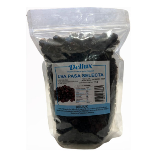 Pasitas Natural Deshidratada Uva Pasa Premium 1 Kg