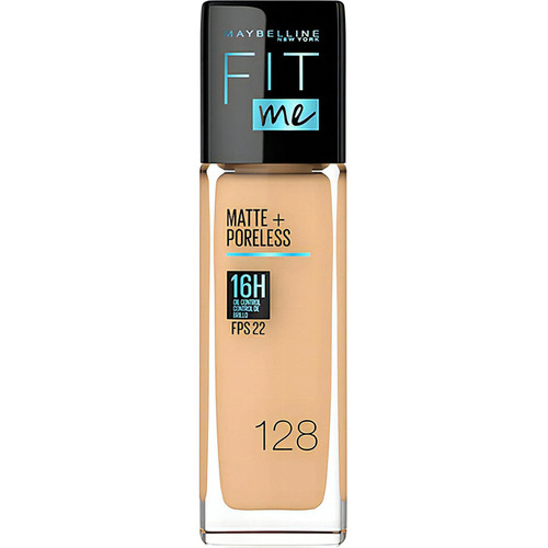 Base Líquida Maybelline Fit Me Matte + Poreless Fps 22 30ml Tono 128 Warm nude