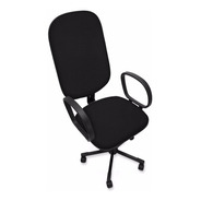 Cadeira De Escritório Ecoflex Ec-381-gir Ergonômica  Preta Com Estofado De Tecido