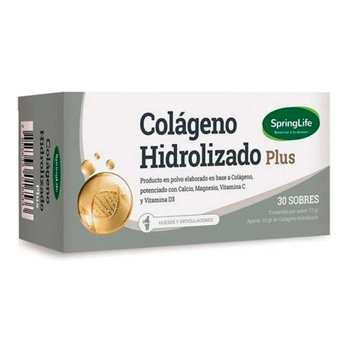 Colageno Hidrolizado Plus Sin Gluten Vitaminas 30 Sobres