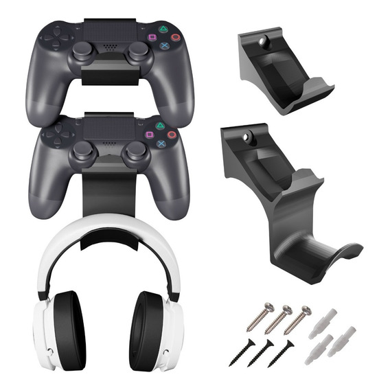 Base Soporte 2 Control Ps4 Dualshock Y Audifonos Universales