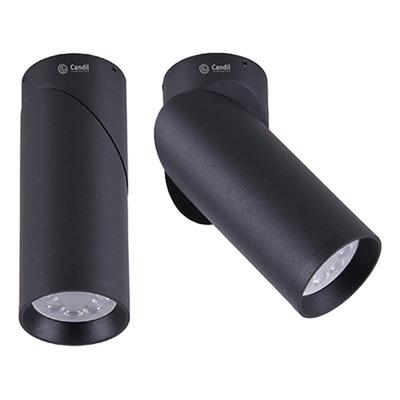 Plafon Spot Movolumen Articulado Negro Apto Led Gu10 Cala 