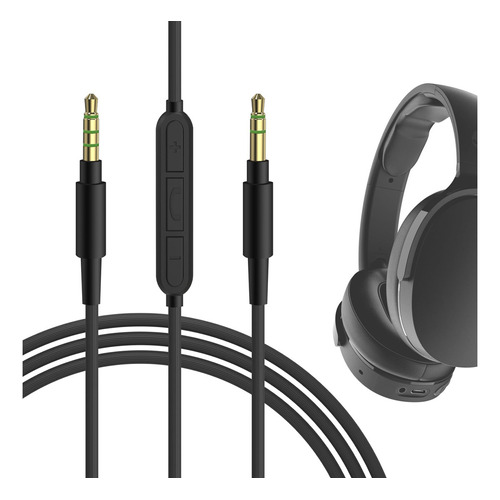Geekria Quickfit - Cable De Audio Con Micrófono Compatible. Color Negro