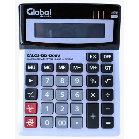 Calculadora De Escritorio 12 Digitos, Mod. 1200v Metalizada