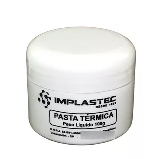 Kit 05 Pasta Térmica Branca Implastec 100g Alta Qualidade