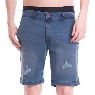 Bermudas De Jean Hombre - Azul / Gris  - Blue Air Jeans