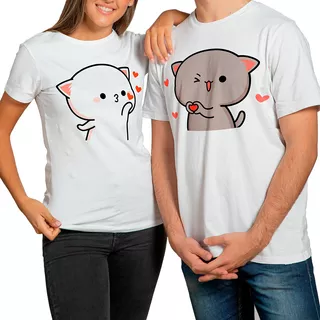 Playeras Para Parejas Peach And Goma Novios Duo N0#92