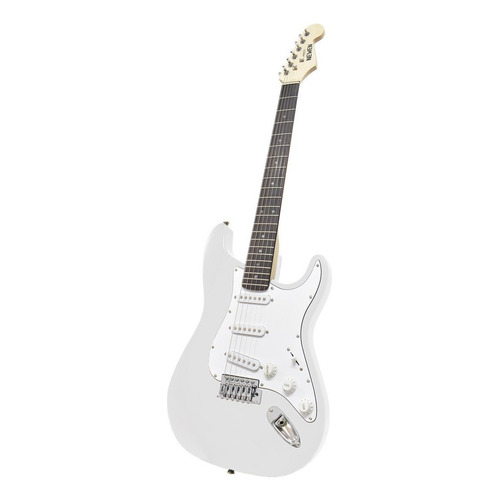 Guitarra eléctrica Newen ST st newen de lenga blanca laca poliuretánica con diapasón de palo de rosa