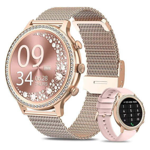 Reloj Inteligente Diamond Elegante De Mujeres Bluetooth Call