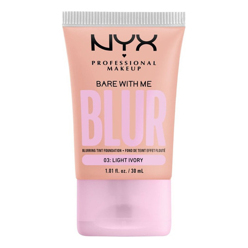 Base De Maquillaje Nyx Pm Makeup Bare With Me Blur Tint Tono Light ivory