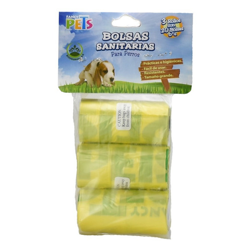 Bolsa Plastica P/recoger Desechos 3 Rollos (60 Pzs)