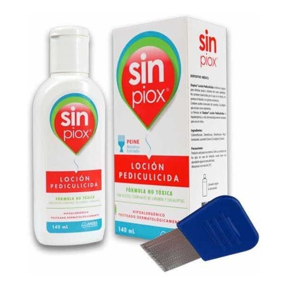 Sin Piox Loción Elimina Piojos Y Liendres 140ml Con Peine