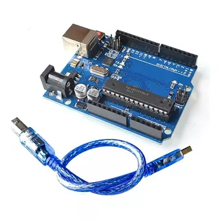 Tarjeta Uno R3 Atmega328 Compatible Con Ide Arduino + Cable