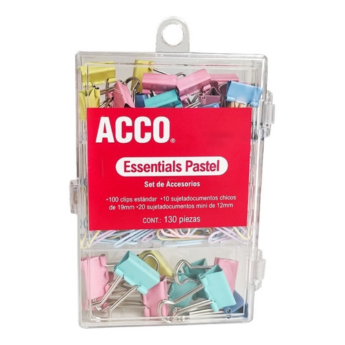 Kit Clips Y Accesorios En Colores Pastel P3198 130 Pzs Acco