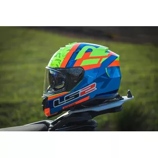 Capacete Moto Ls2 Storm Salvador Blue Yellow Loja Cor Amarelo Desenho Solid Tamanho Do Capacete 58 (m)