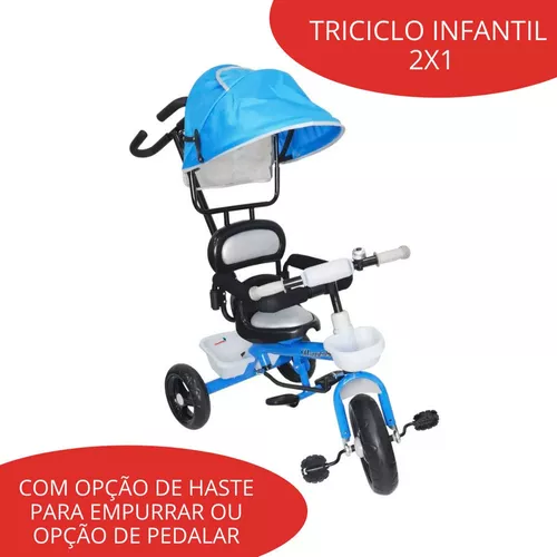 Triciclo Infantil Velotrol Passeio Empurrador 2 em 1 Importway