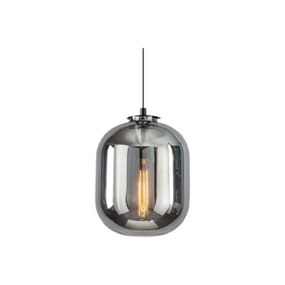 Colgante Humo M Gris Vidrio E27 25cm Diametro