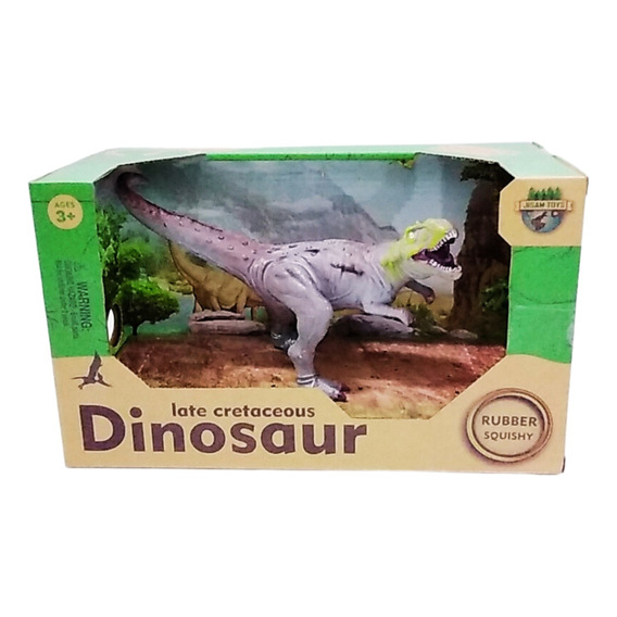 Dinosaurio Figura Soft 26cm T-rex Gris Jurassic Coleccion Ed