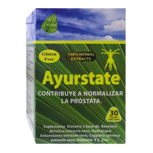 Ayurstate Contribuye A Normalizar La Próstata X 30 Capsulas