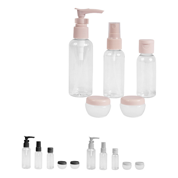 Miniso Set De Botellas Para Viaje De Plástico Transparente 1