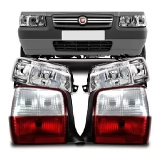 Kit Optica Fiat Uno Fire + Faros Traseros 2004/2014 Original