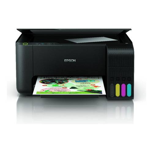 Impresora multifunción Epson EcoTank L3210 sistema continuo imprime fotocopia y escaner Color Negro