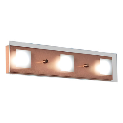 Aplique 3 Luces Batti 18w Cobre Vidrio Templado 4623co King - Cobre