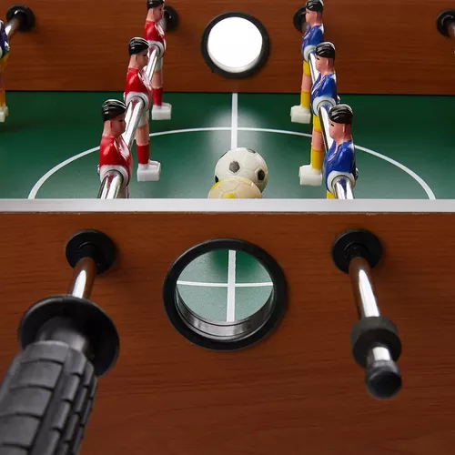 Pebolim Jogo de Futebol de Mesa Portátil Completo 12 Jogadores