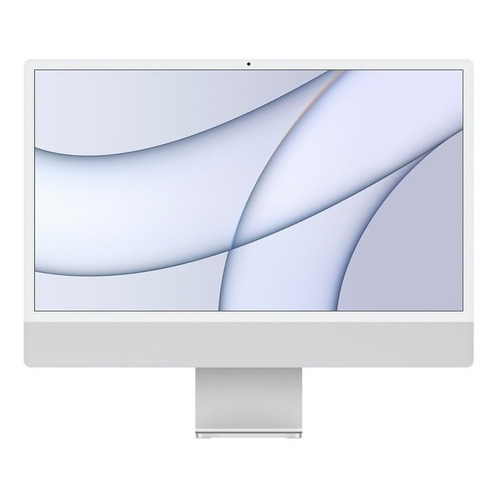 Computadora all in one Apple iMac A2439 MGTF3EA color plata de 4480pxx2520px con procesador Apple M1, memoria RAM de 8GB, disco sólido con una capacidad de 256GB, memoria gráfica Apple M1 - 100V/240V