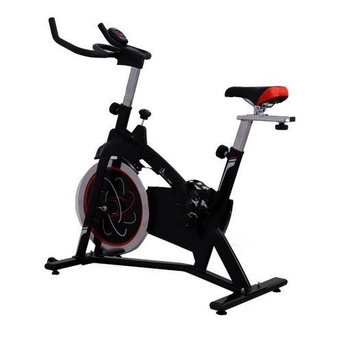 Bicicleta Spinning Profesional World Fitness 3358 Double Way Color Negro/Rojo