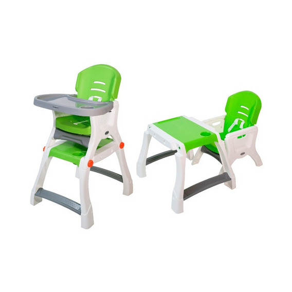 Silla Periquera Bebe Prinsel Caddy 2 En 1 Mesa Actividades Color Verde/Gris