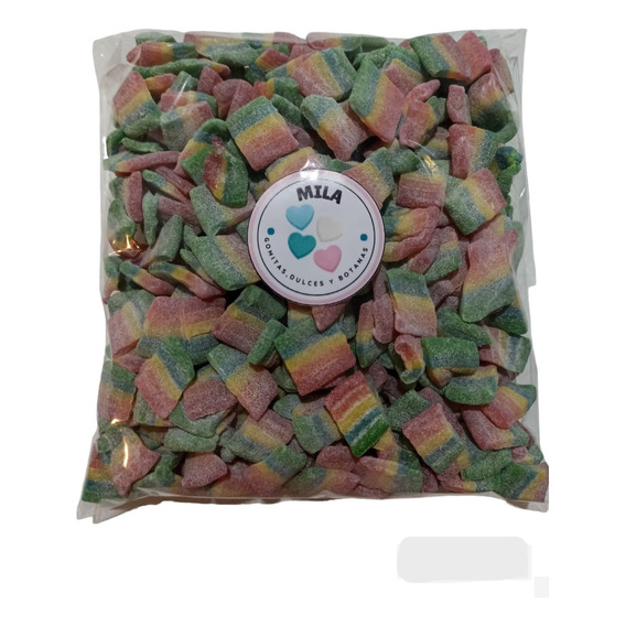 Gomita Arcoiris Xtreme Bites Acidita Cuadritos 2 Kg Granel