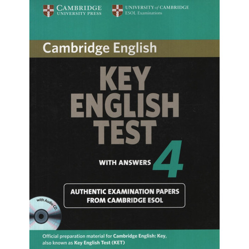 Cambridge Key English Test 4 (ket) - Self-study Pack (new Ed